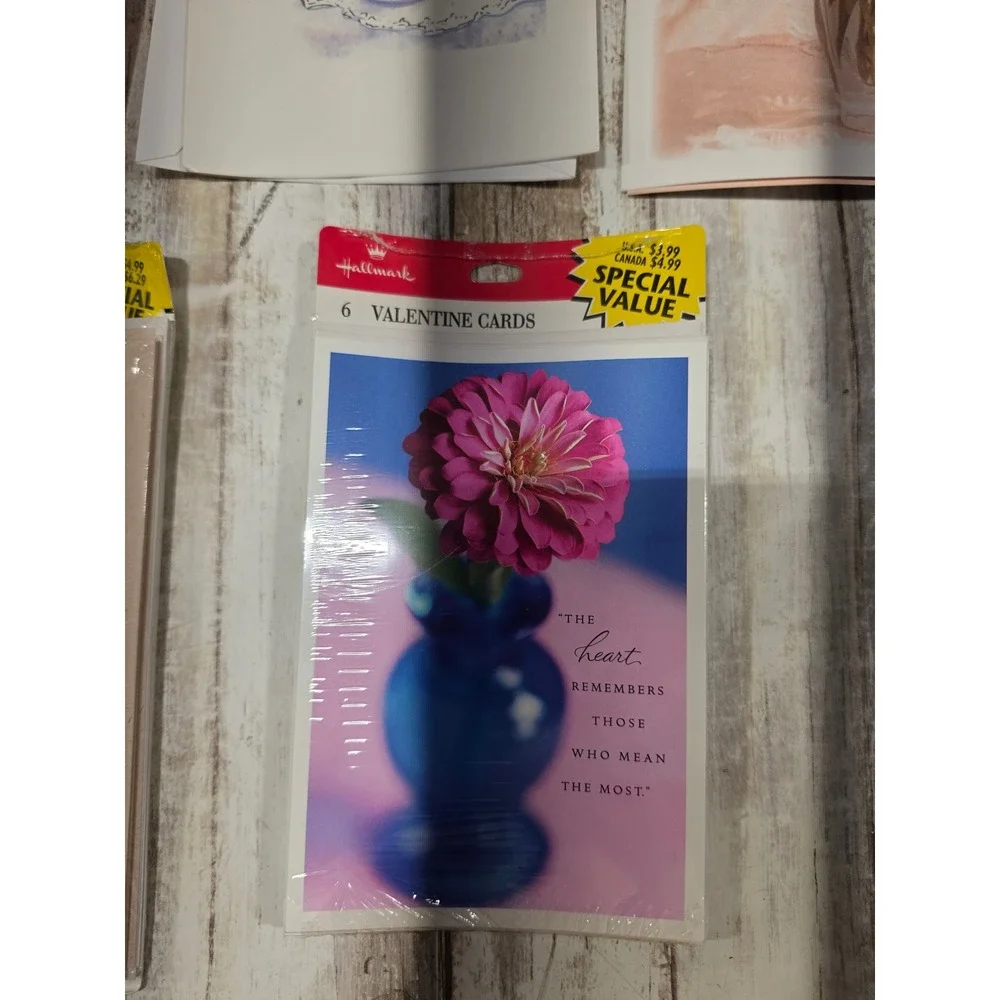 Hallmark Valentines Day Thinking of You Greeting Card Lot Sealed Packs Floral